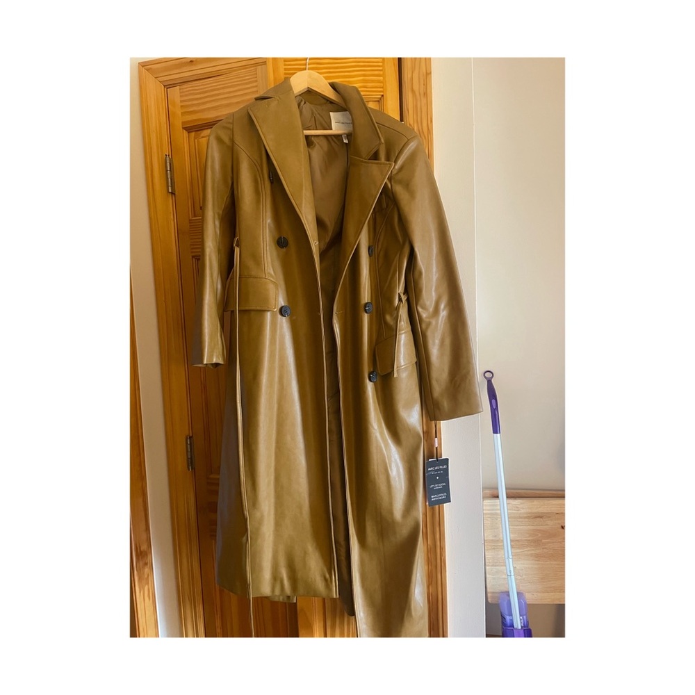 Stylish Brown Double-Breasted Trench Coat